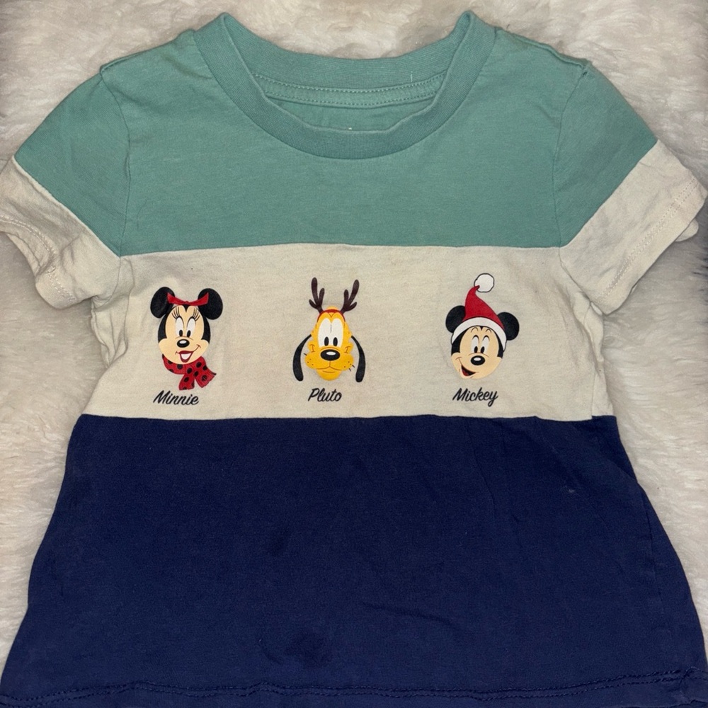 Disney Kids' T-Shirt - Teal, Cream, and Navy